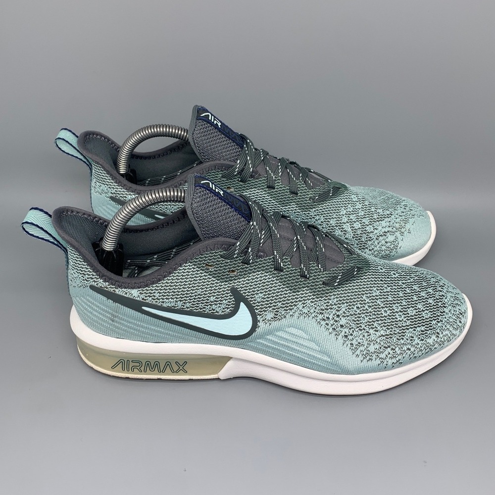Nike Air Max‎ Sequent 4 Womens 9.5 Ocean Bliss Blue Running Shoes AO4486-301